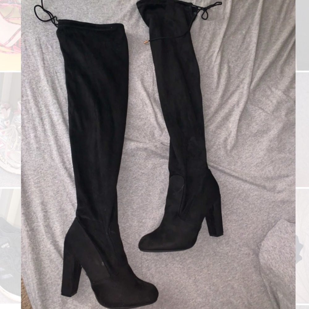FN thigh high boots